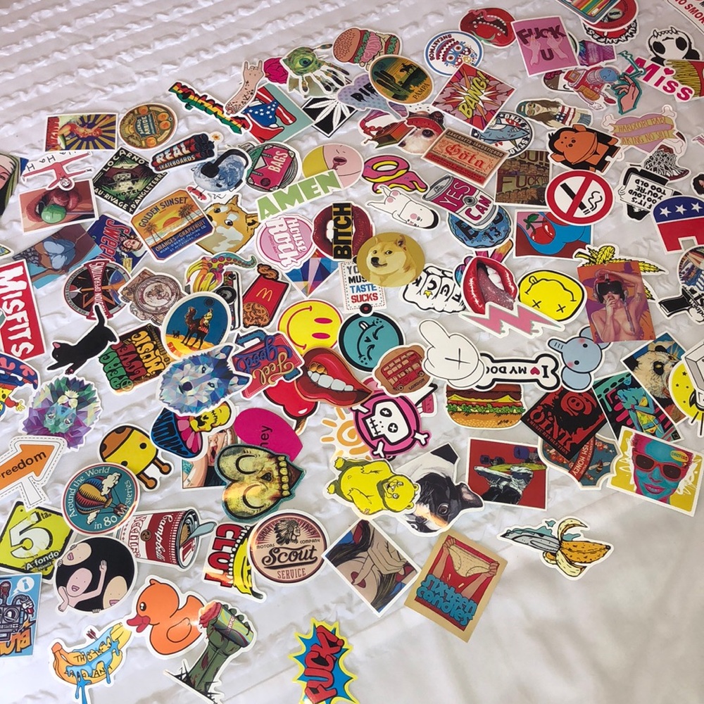 166 skateboard stickers